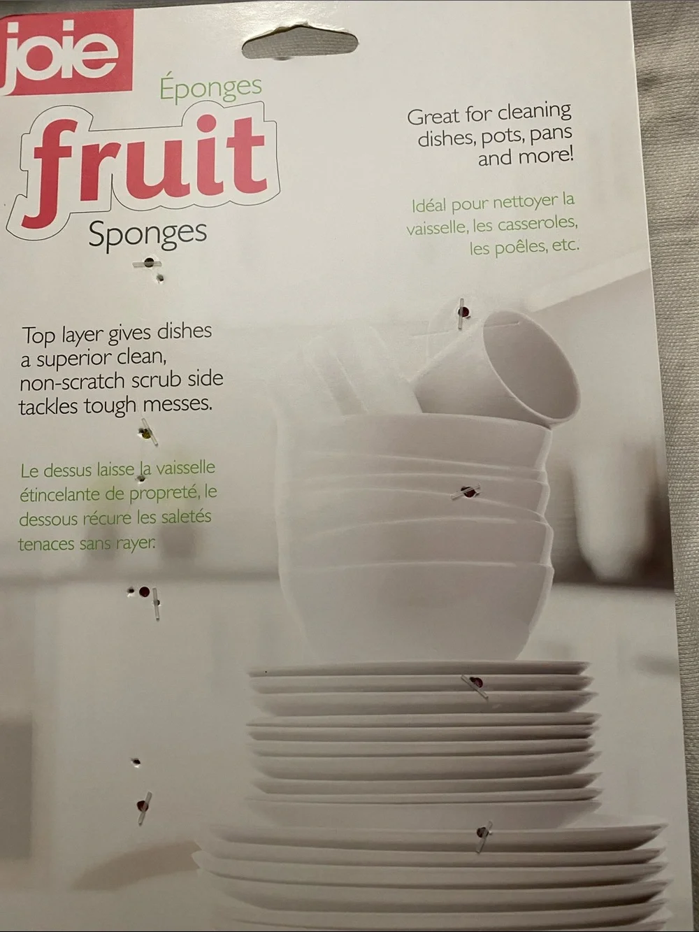 Joie Fruit Sponge Set – Red, Green, Yellow, Orange, Pink
